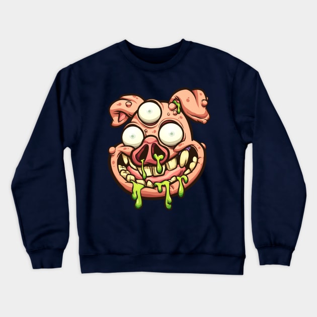 Sick Pig Crewneck Sweatshirt by memoangeles